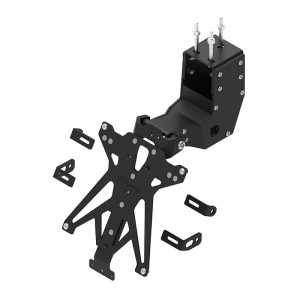 Portamatrículas regulable Negro Lightech TARAP108A3