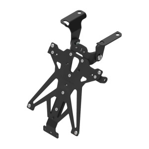 Portamatrículas regulable Negro Lightech TARSU101A3