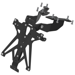 Portamatrículas regulable Negro Lightech TARSU112A3