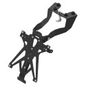 Portamatrículas regulable Negro Lightech TARTR105A3