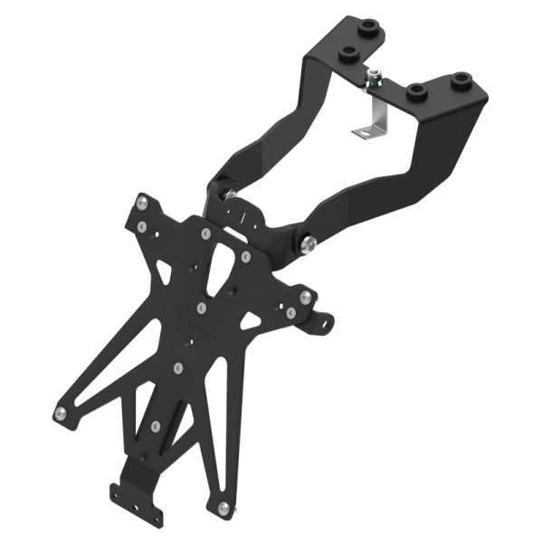 Portamatrículas regulable Negro Lightech TARTR105A3