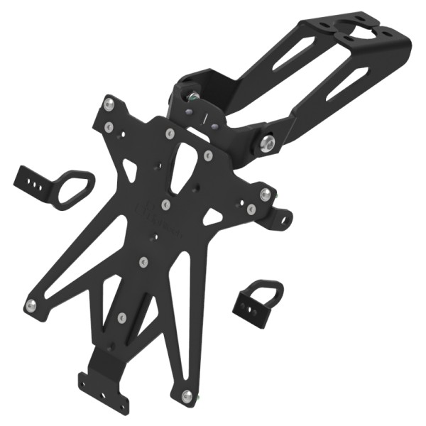 Portamatrículas regulable Negro Lightech TARYA103A3