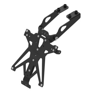 Portamatrículas regulable Negro Lightech TARYA108A3