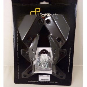 Portamatrículas regulable Negro Lightech TARBN101A3