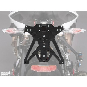 Portamatrículas regulable Negro Lightech TARBM111A3