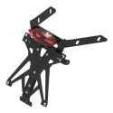 Portamatrículas regulable Negro Lightech TARKA127A3