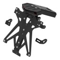 Portamatrículas regulable Negro Lightech TARKT110A3