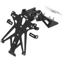 Portamatrículas regulable Negro Lightech TARCF102A3