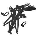 Portamatrículas regulable Negro Lightech TARKA124A3