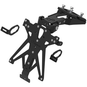 Portamatrículas regulable Negro Lightech TARKA128A3