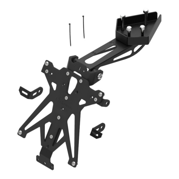 Portamatrículas regulable Negro Lightech TARAP111A3