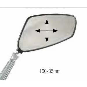 Juego de espejos Negro Lightech SPEAL031NER