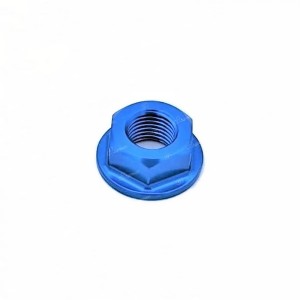 Tuerca rueda delantera Azul cobalto Lightech D010COB