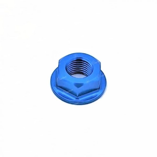 Tuerca rueda delantera Azul cobalto Lightech D010COB