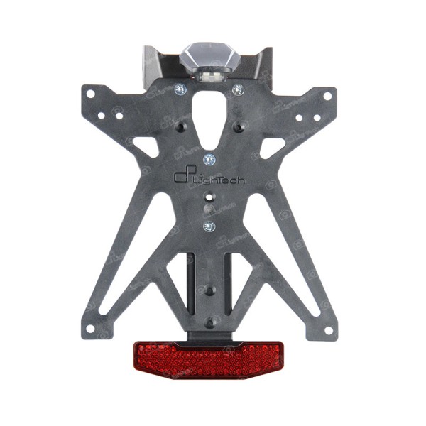 Portamatrículas regulable con catadrióptico y luz de matrícula  Lightech KTARTR108A3