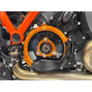 Tapa de cárter de embrague transparente Naranja Lightech GCTKT001ARA