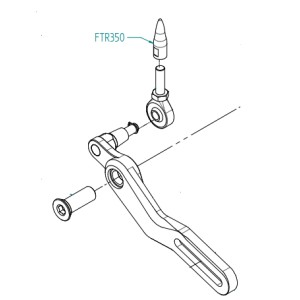 Terminal de rótula ogival para bomba de freno para Aprilia Rsv4 Negro Lightech FTR350