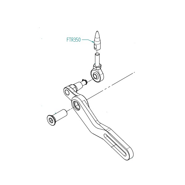 Terminal de rótula ogival para bomba de freno para Aprilia Rsv4 Negro Lightech FTR350