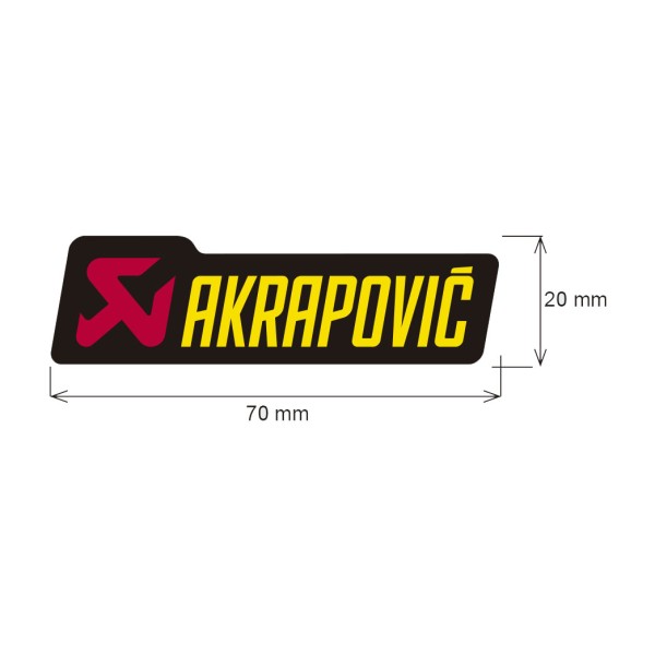 Adhesivo 70 x 20 mm  Akrapovic P-HST4PO