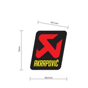Adhesivo  66 x 70 mm  Akrapovic P-VST4PO
