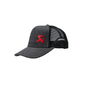 Gorra trucker con logo Akrapovic Gris ceniza - malla negra Akrapovic 802282