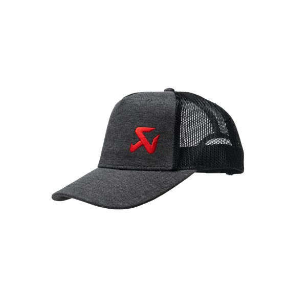 Gorra trucker con logo Akrapovic Gris ceniza - malla negra Akrapovic 802282