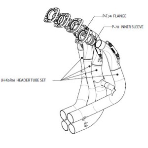 Colectores  Akrapovic H-K6R6