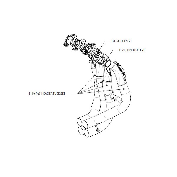 Colectores  Akrapovic H-K6R6