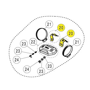 Soporte de acero inoxidable  Akrapovic P-X308