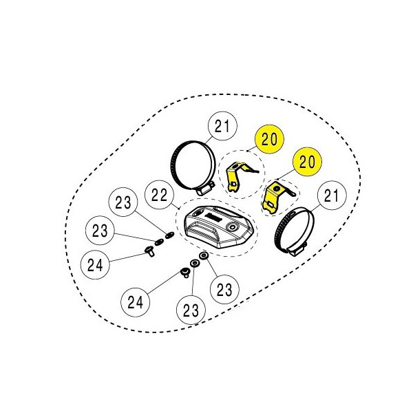 Soporte de acero inoxidable  Akrapovic P-X308