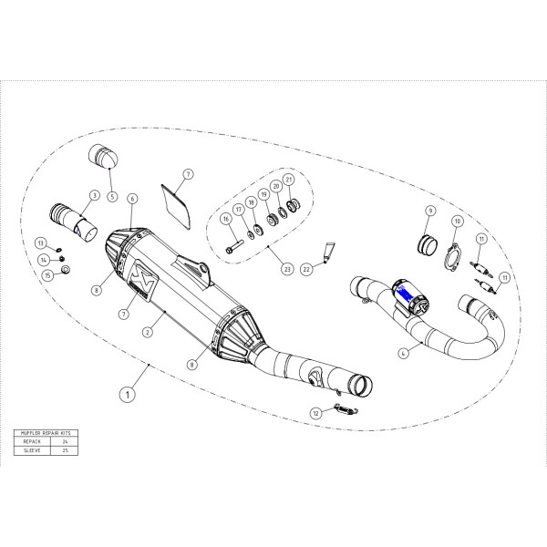 Escapes completos Evolution. No homologado  Akrapovic S-S2MET6-BNTA