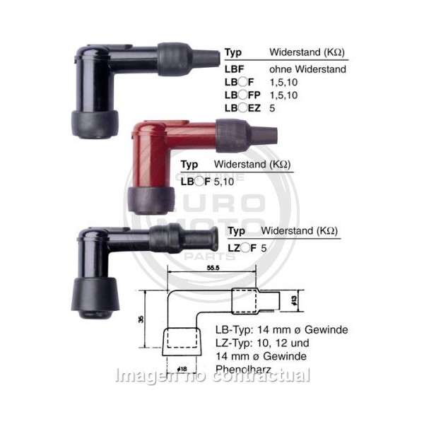 Pipa de Bujía NGK LB05F