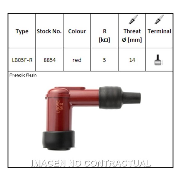 Pipa de Bujía NGK LB05FR