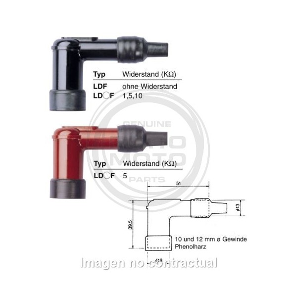 Pipa de Bujía NGK LD05F