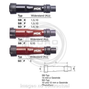 Pipa de Bujía NGK SD05F