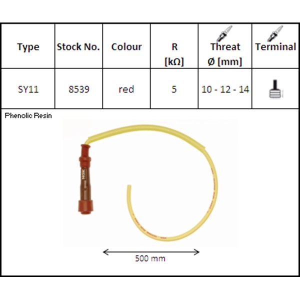 Pipa de Bujía NGK SY11