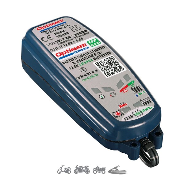 Cargador/Mantenedor de baterías Optimate 0,8 Lithium TM-470