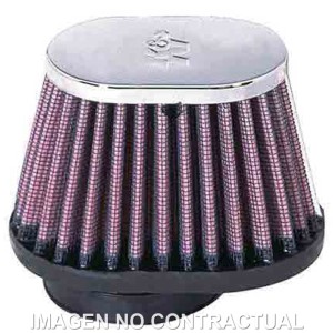 Filtro aire K&N Cromado Universal 2'FLG, 4 X 3'B. 3 X 2'T