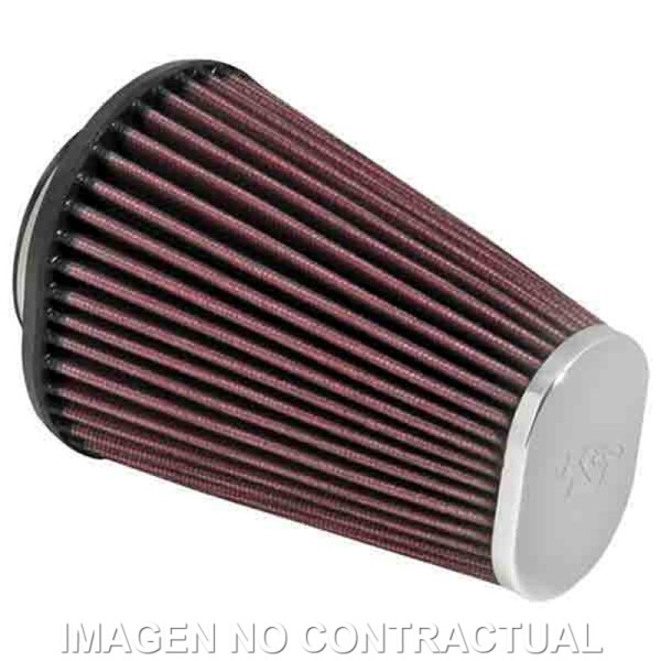 Filtro Potencia K&N Oval Tapa Cromada D. 62 mm