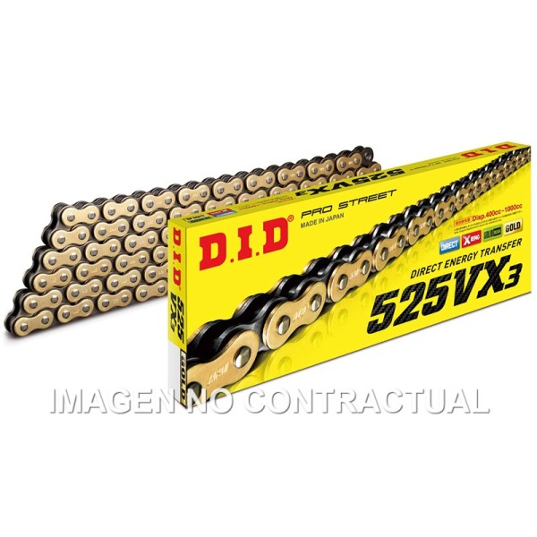 Cadena DID 525 VX3 (G&B) x 124 R