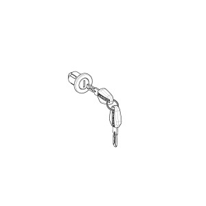 KIT DE LLAVES + CERRADURA DE LLAVE NEGRA.