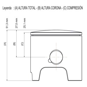 PISTÓN MALOSSI D.52 MM BIG BORE MINARELLI TOL. AA