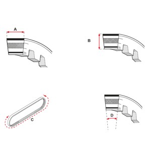 CORREA MALOSSI X K BELT VESPA GST 310 IE 4T EURO5+