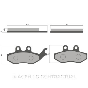 PASTILLA FRENO MALOSSI BRAKE PADS TRASERA PIAGGIO MEDLEY 125