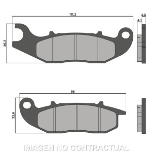 PASTILLA FRENO MALOSSI BRAKE PADS DELANTERA PIAGGIO MEDLEY
