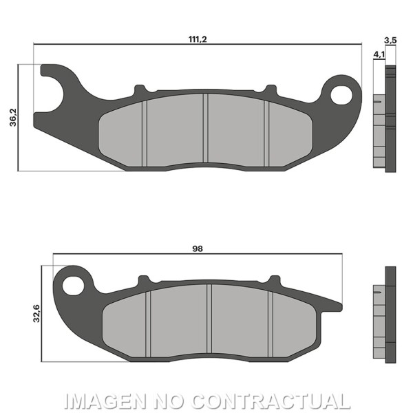 PASTILLA FRENO MALOSSI BRAKE PADS DELANTERA PIAGGIO MEDLEY