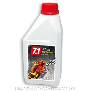 Aceite Malossi 7.1 2T Oil Top Racing Full Synt (SAE40) Envase de 1 L