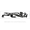 Adhesivo León Malossi Negro Derecho 16,60 cm