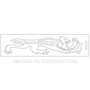 Adhesivo León Malossi Blanco Derecho 16,6 cm