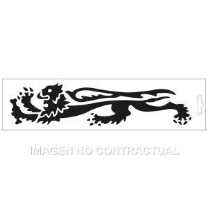 Adhesivo Leon Malossi Negro lado izquierdo